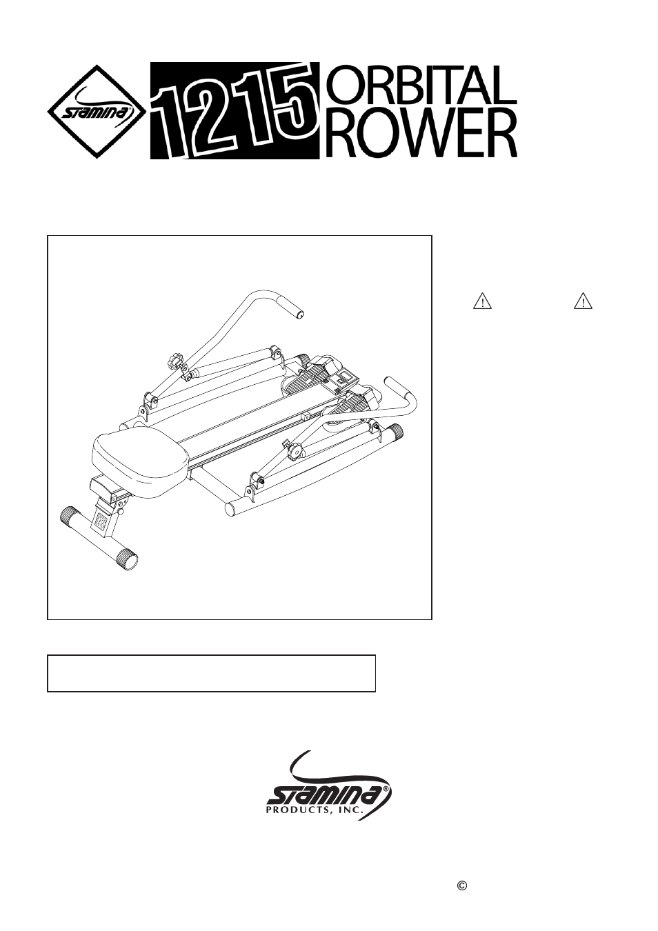 Stamina Products Orbital Rower 1215 User Manual | 22 pages