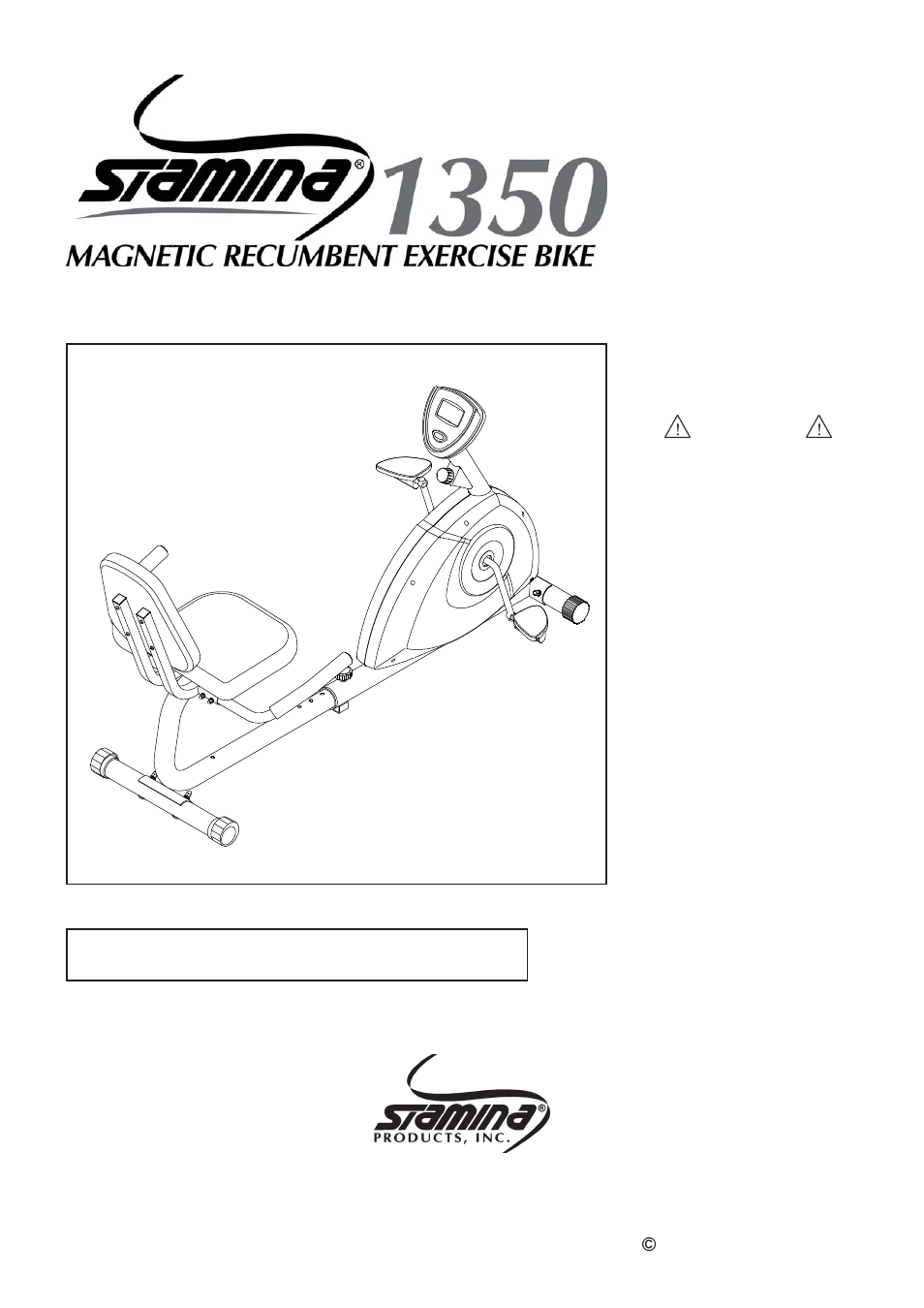 Stamina Products 1350 User Manual | 22 pages