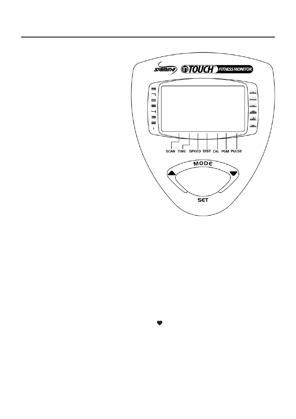 Computer instructions, Main display panel | Stamina Products Fusion 7100 User Manual | Page 15 / 26