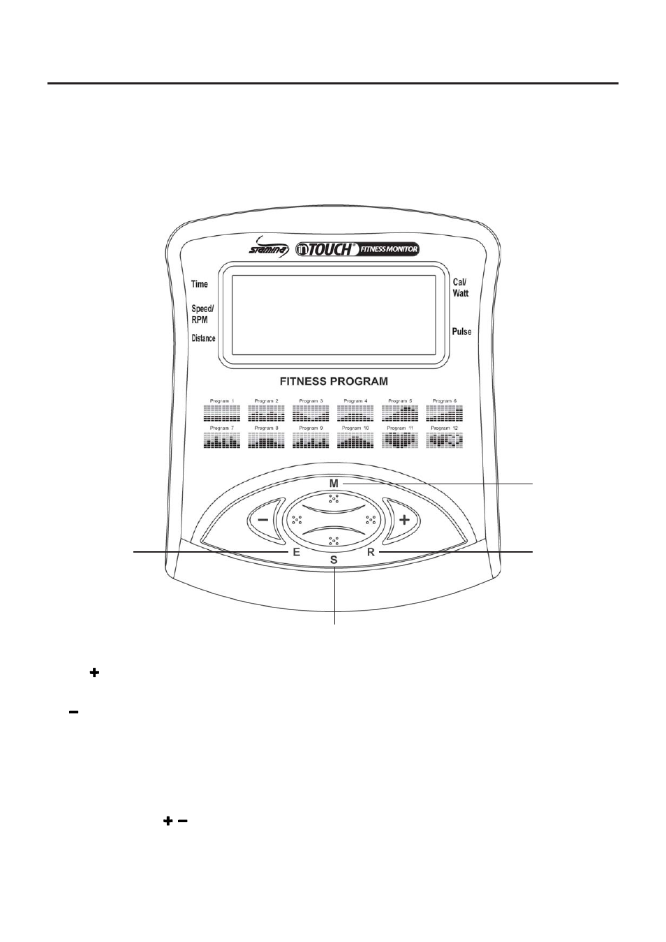 Computer instructions, Buttons | Stamina Products FUSION 15-7200 User Manual | Page 15 / 27
