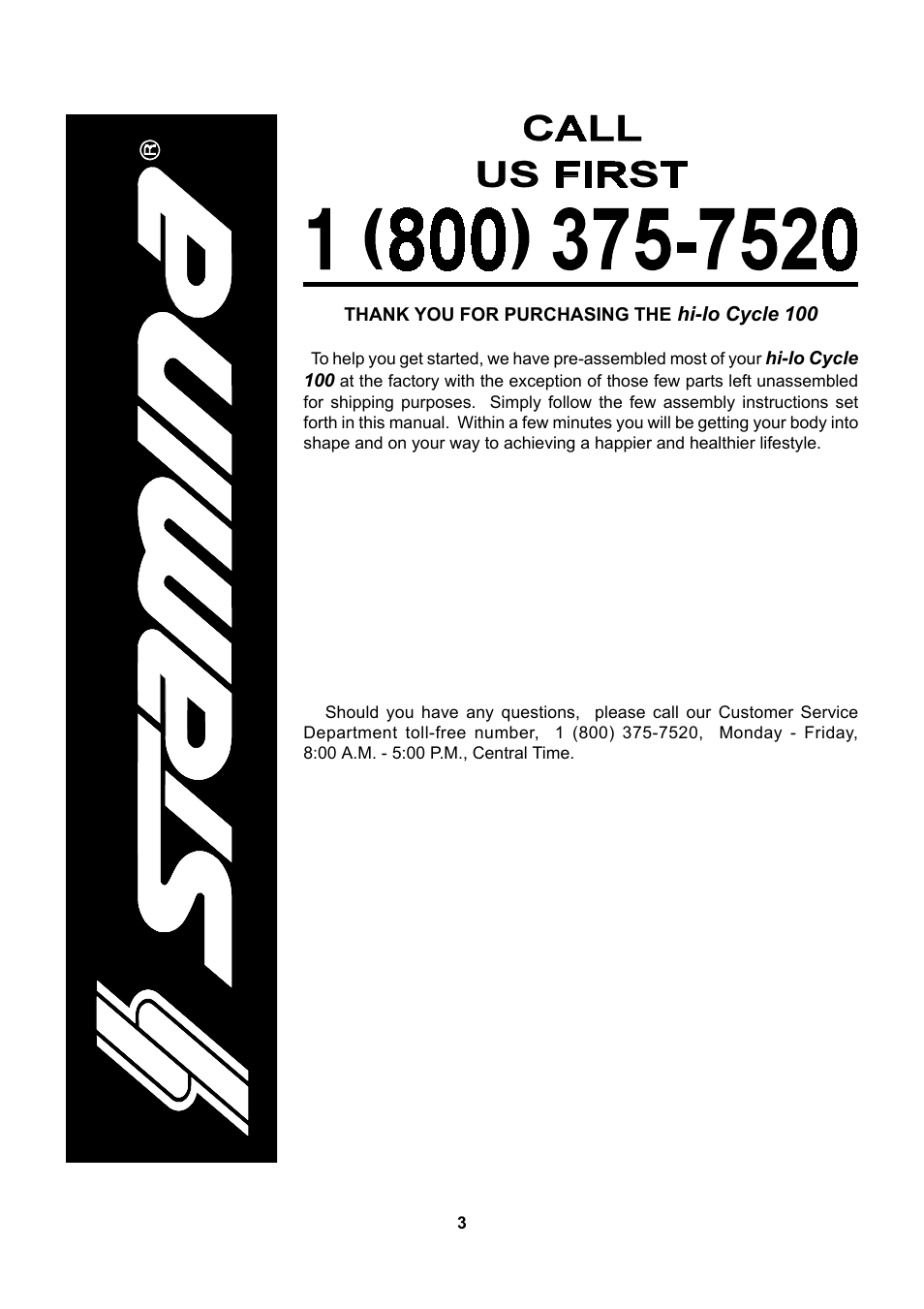 Stamina Products 15-0100 User Manual | Page 3 / 15