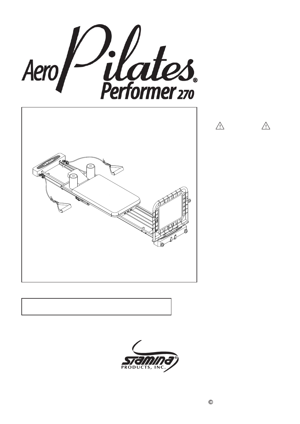 Stamina Products Aero Pilates Performer 270 User Manual | 19 pages