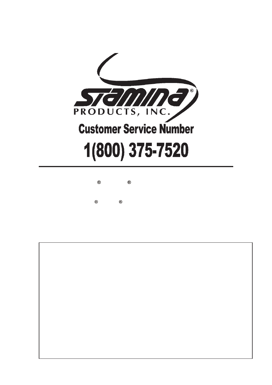 Call us first | Stamina Products 35-1655E User Manual | Page 2 / 19