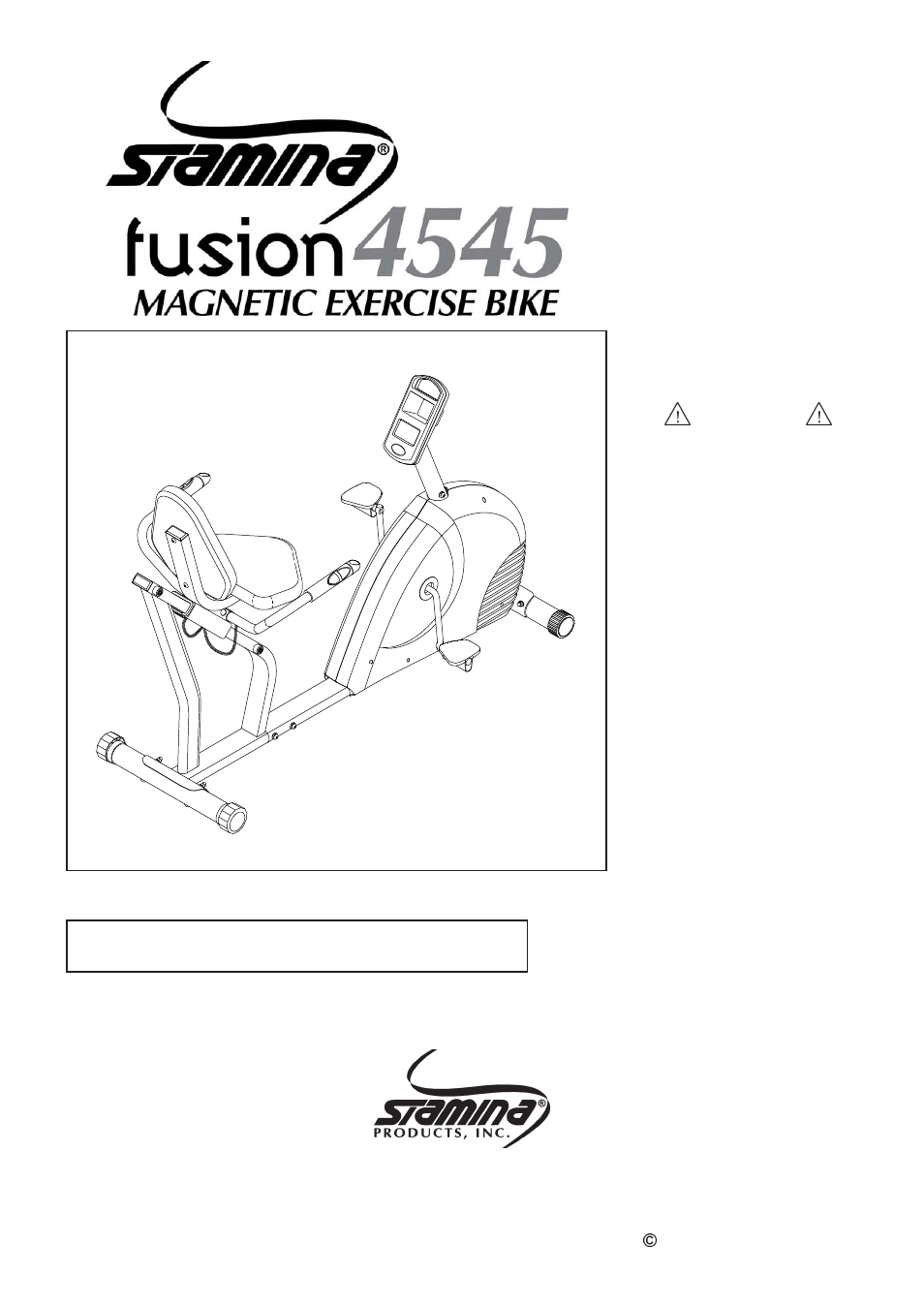 Stamina Products fusion 15-4545 User Manual | 22 pages