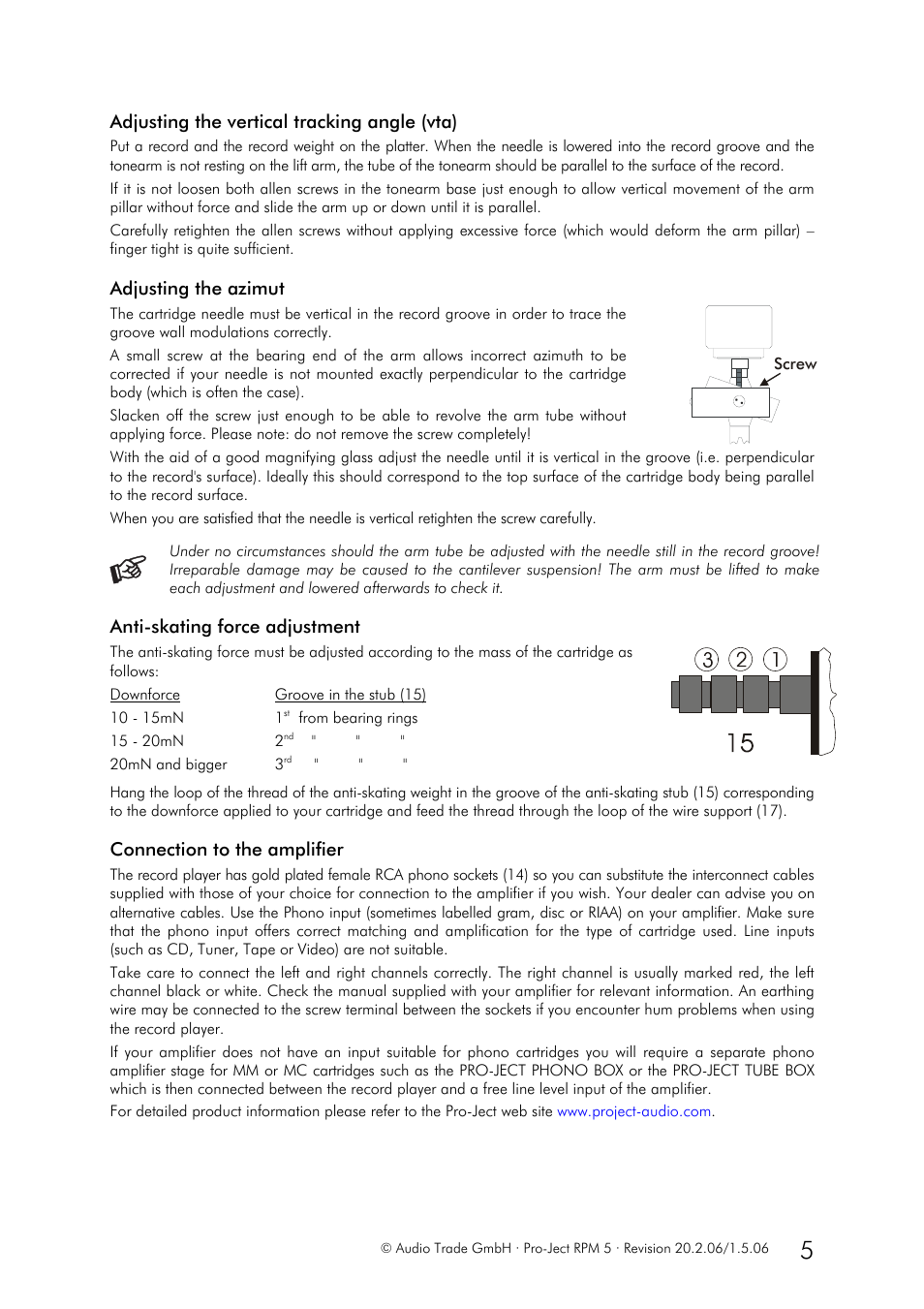 Pro-Ject RPM 5 User Manual | Page 5 / 8