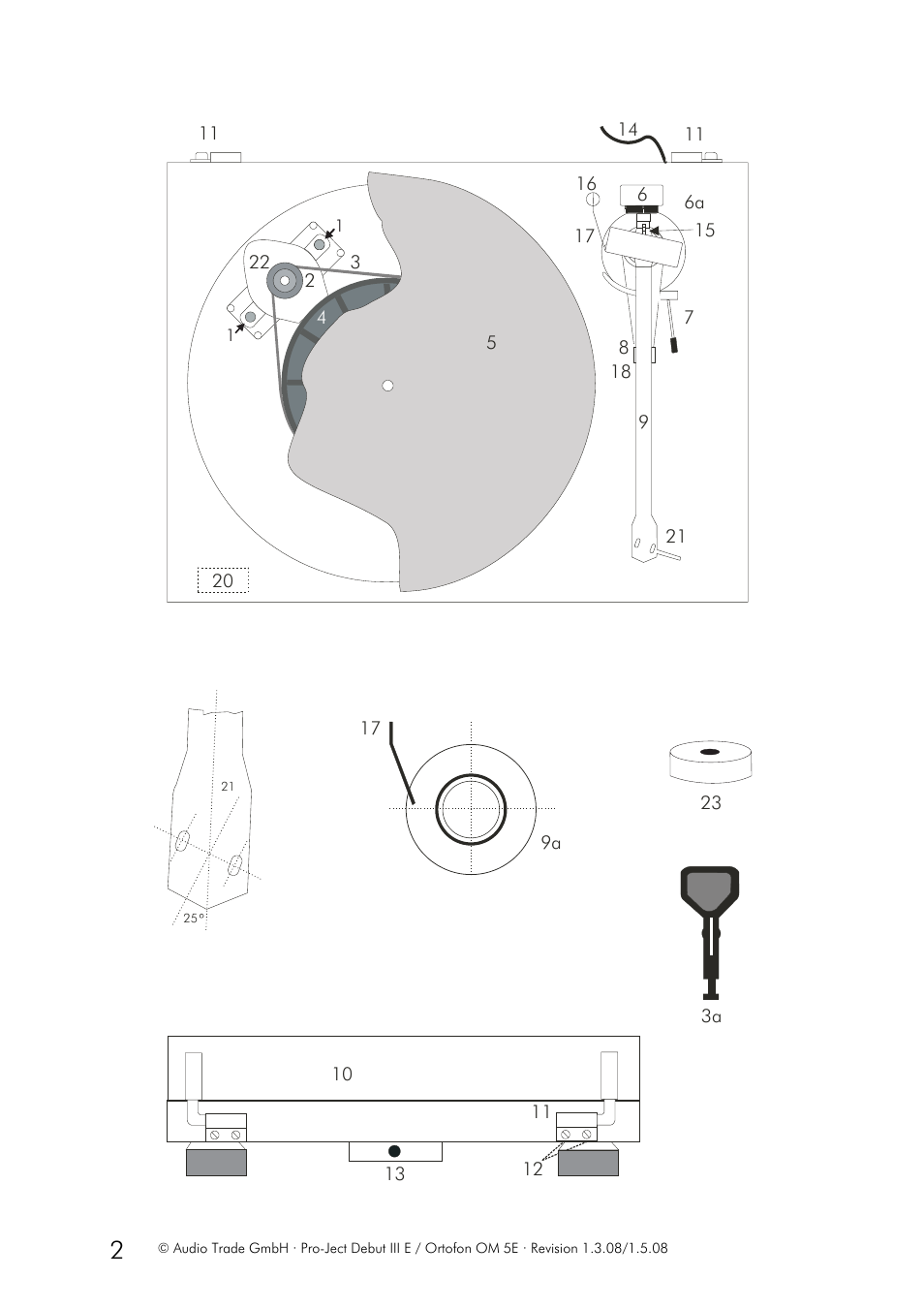 Pro-Ject DEBUT III E User Manual | Page 2 / 8