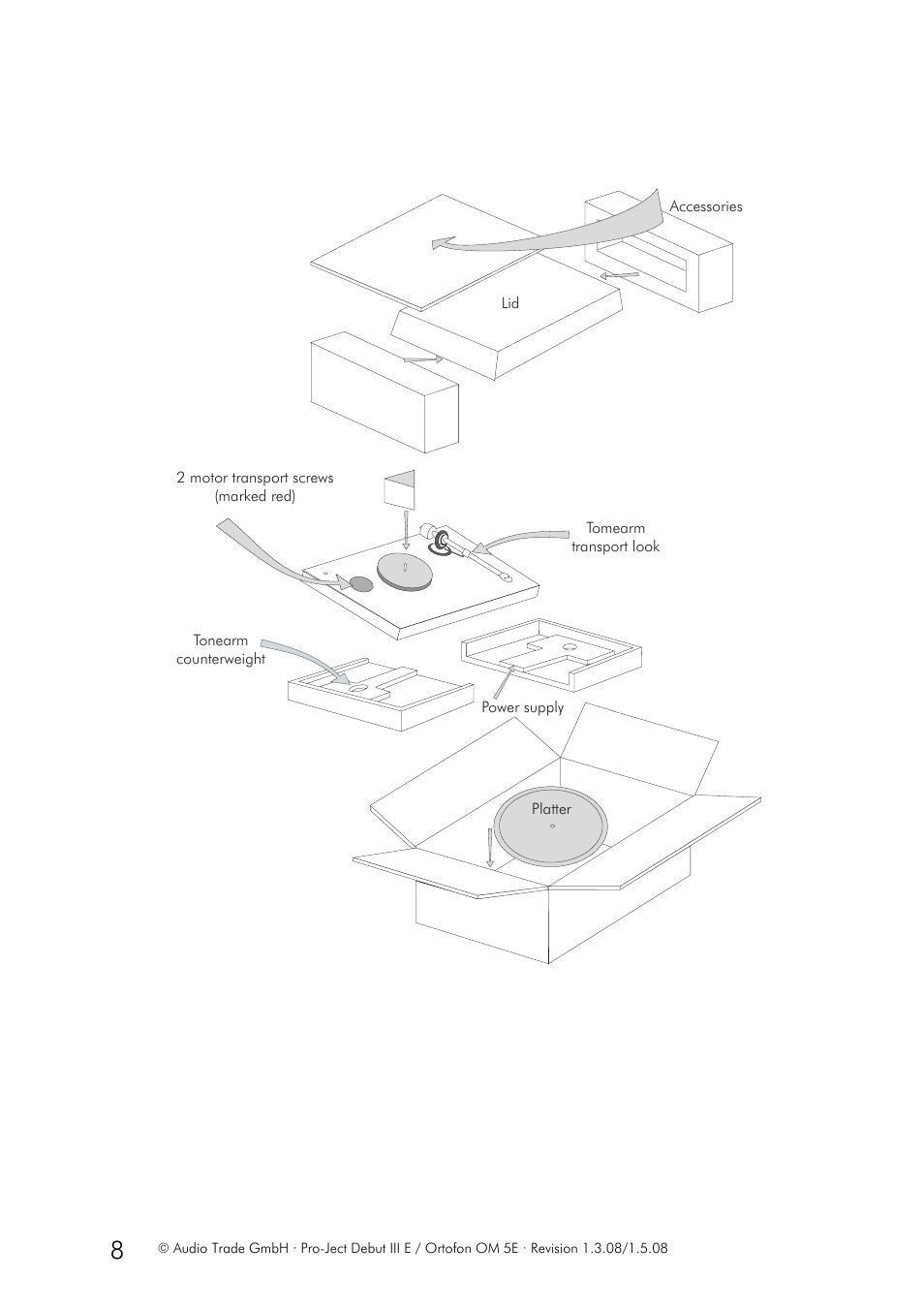 Pro-Ject DEBUT III E User Manual | Page 8 / 8