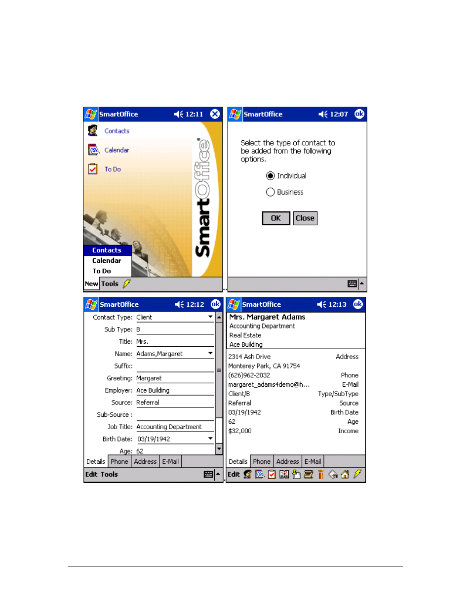 Contact phone number | Smart Parts Mobile for Pocket PC User Manual | Page 18 / 42