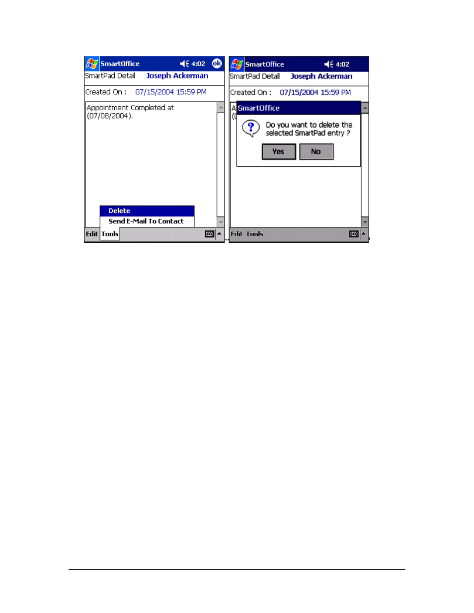 Policies, Accessing policy information | Smart Parts Mobile for Pocket PC User Manual | Page 40 / 42