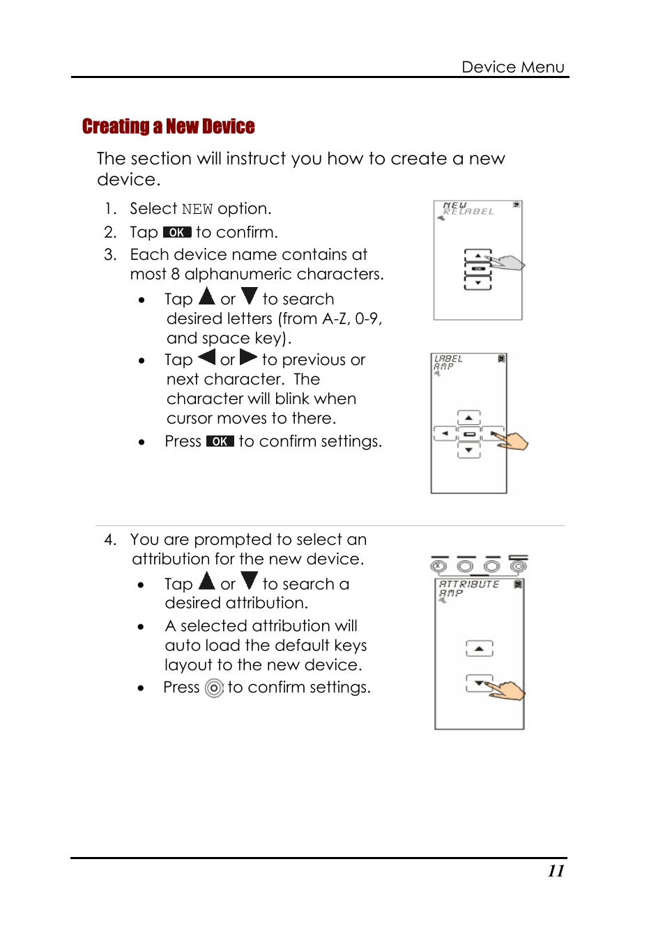 Creating a new device | Sunwave Tech. SRC-3820 User Manual | Page 17 / 51