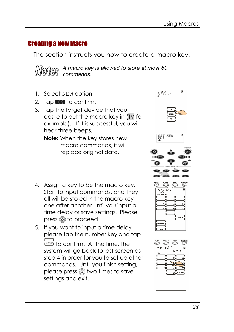 Creating a new macro | Sunwave Tech. SRC-3820 User Manual | Page 29 / 51