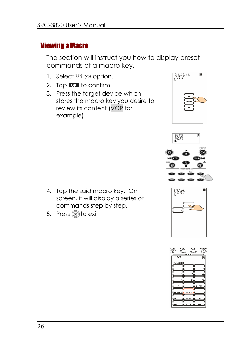 Viewing a macro | Sunwave Tech. SRC-3820 User Manual | Page 32 / 51