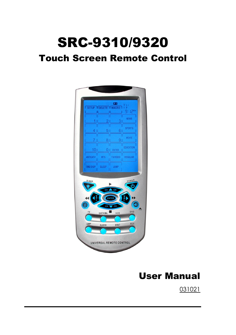 Sunwave Tech. SRC-3310/9320 User Manual | 51 pages