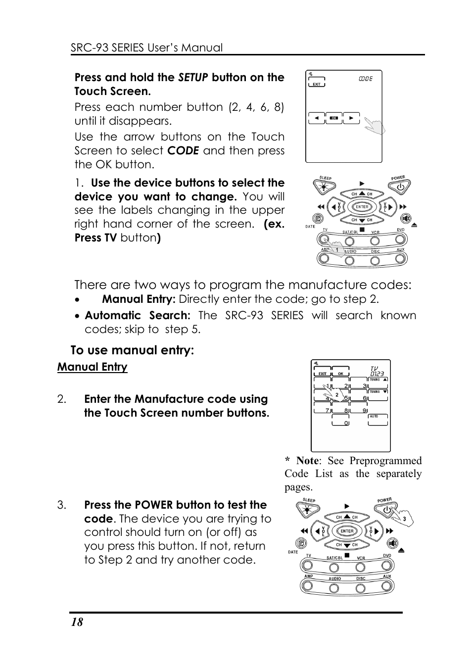 Sunwave Tech. SRC-3310/9320 User Manual | Page 22 / 51