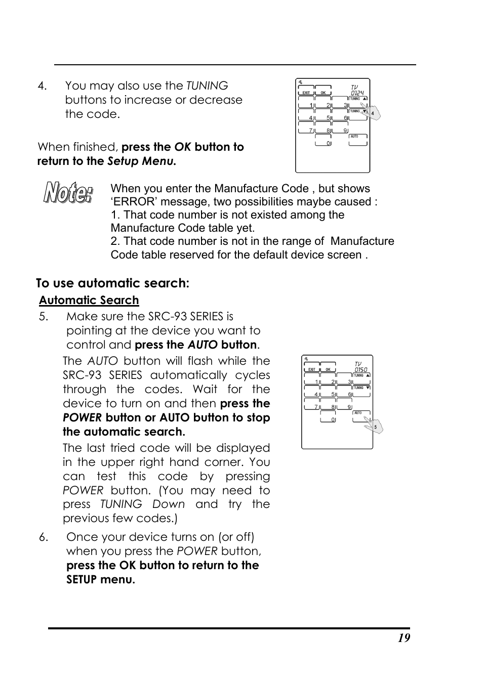 Sunwave Tech. SRC-3310/9320 User Manual | Page 23 / 51