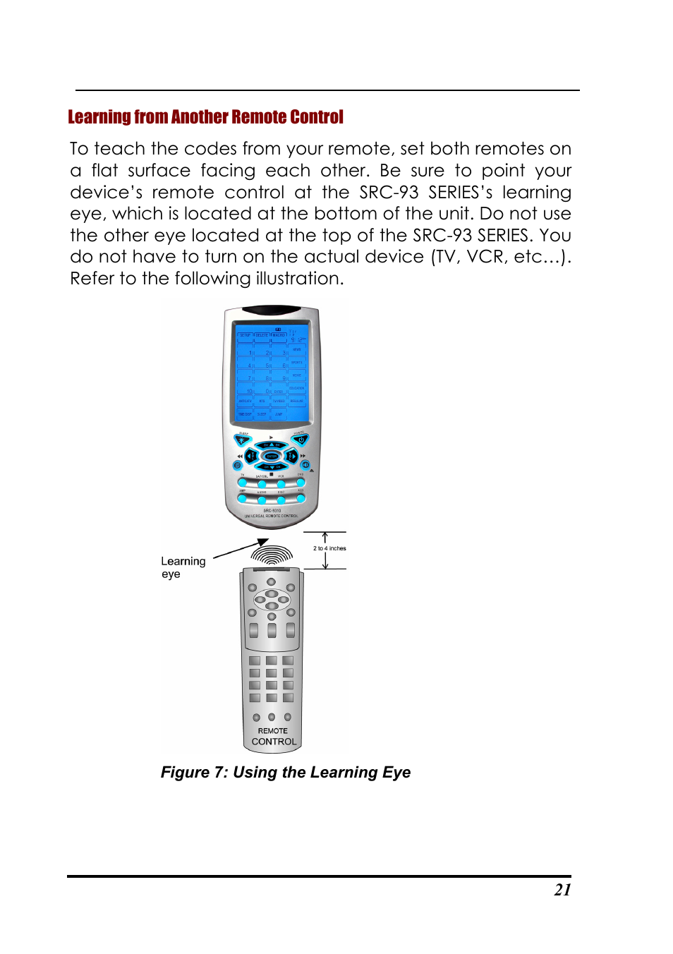 Sunwave Tech. SRC-3310/9320 User Manual | Page 25 / 51