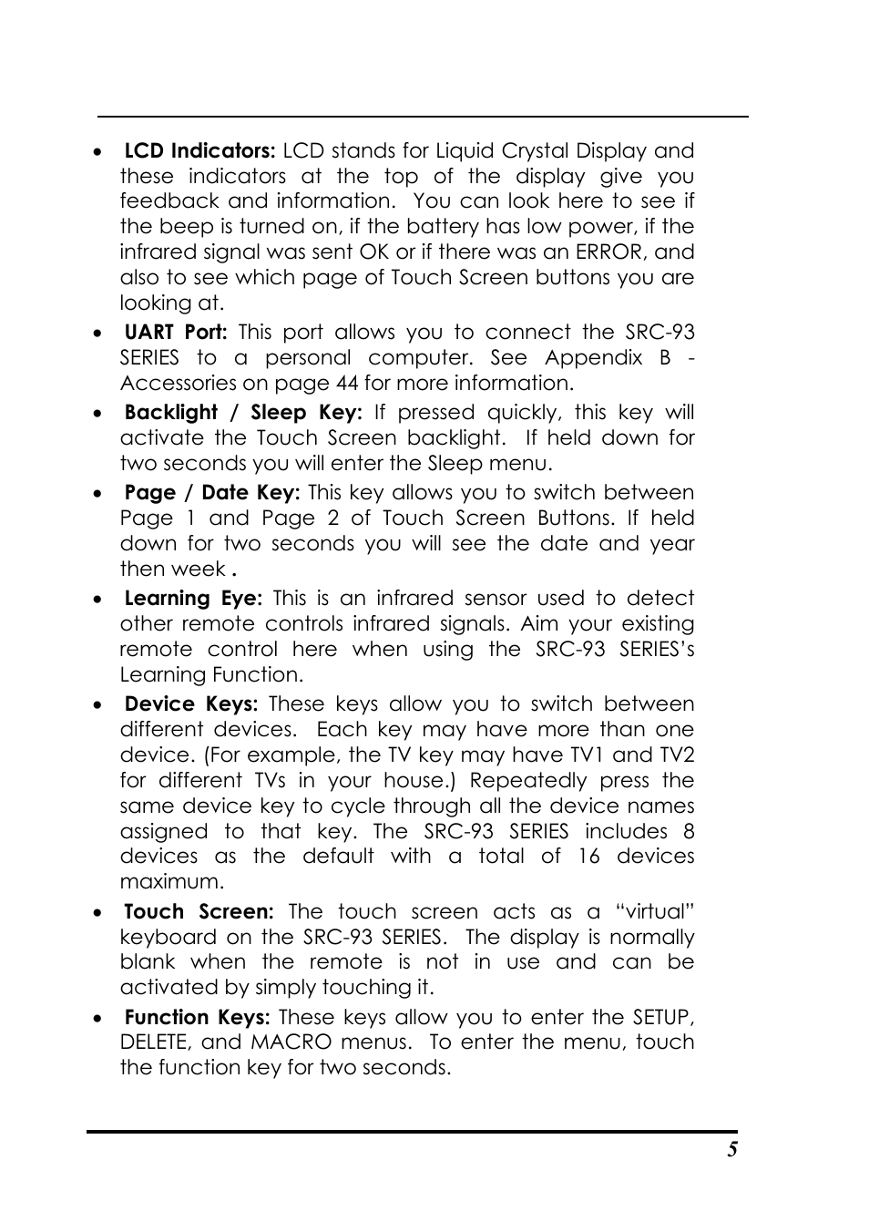 Sunwave Tech. SRC-3310/9320 User Manual | Page 9 / 51