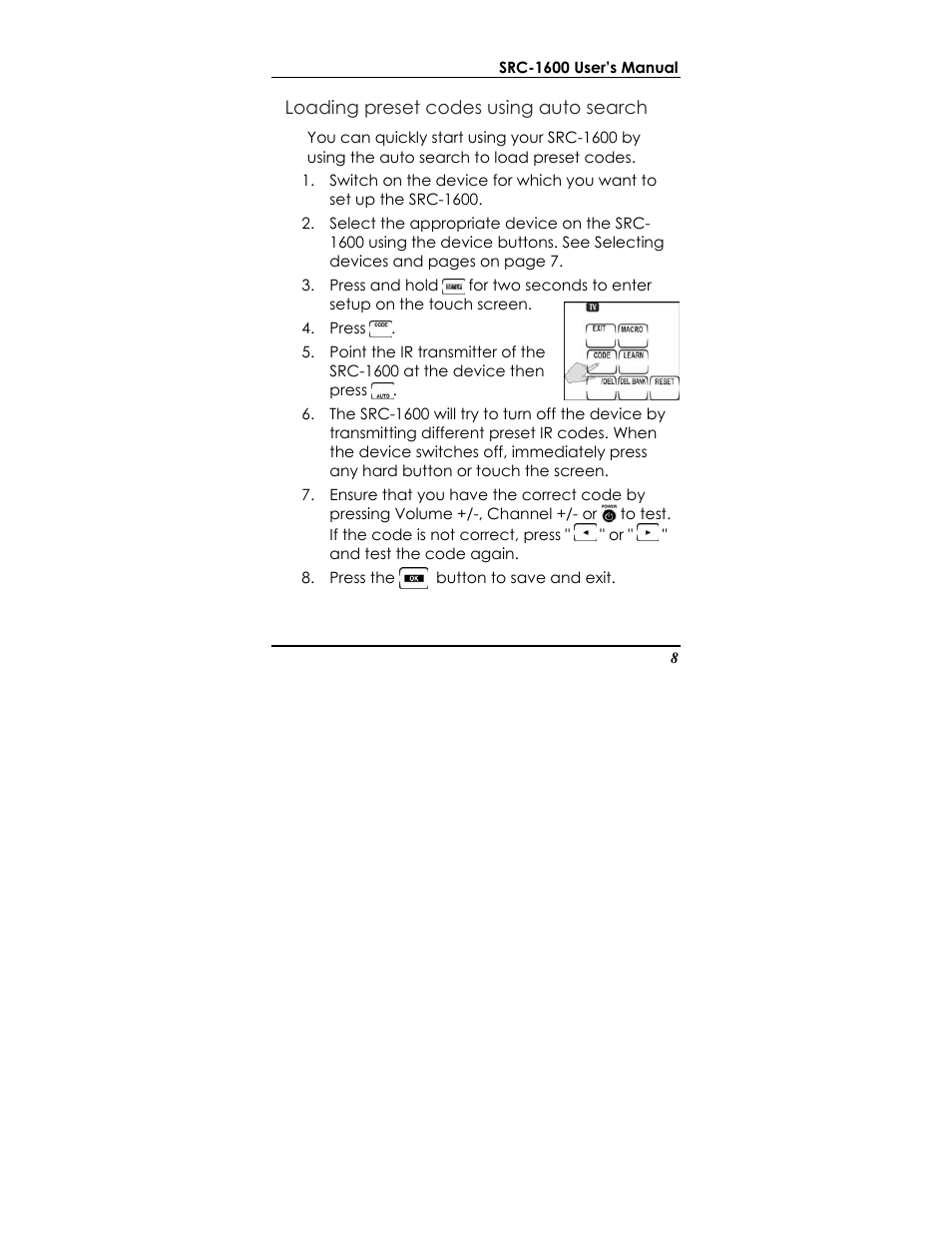 Sunwave Tech. SRC-1600 User Manual | Page 12 / 38
