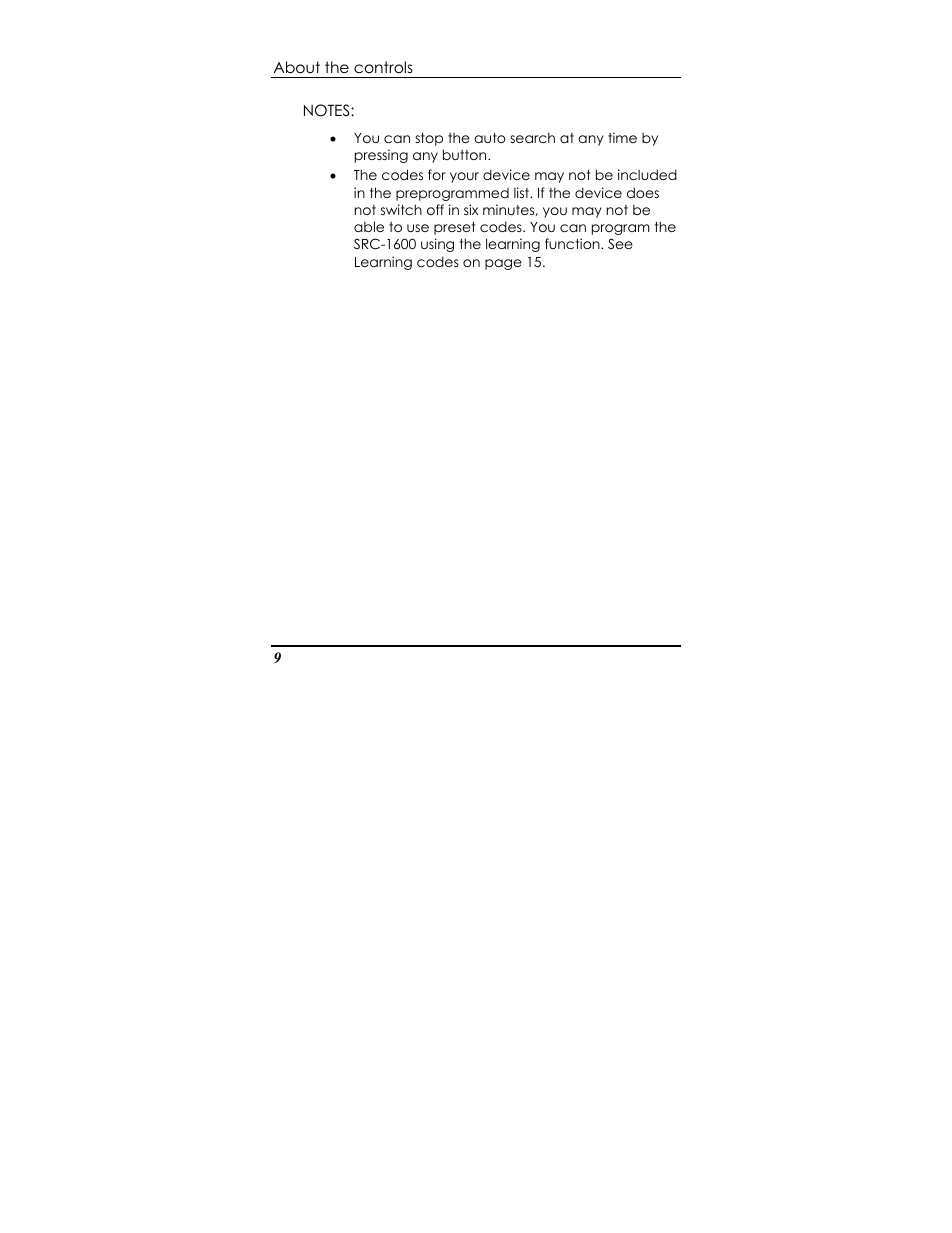 Sunwave Tech. SRC-1600 User Manual | Page 13 / 38