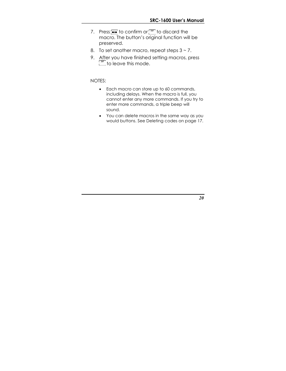 Sunwave Tech. SRC-1600 User Manual | Page 24 / 38