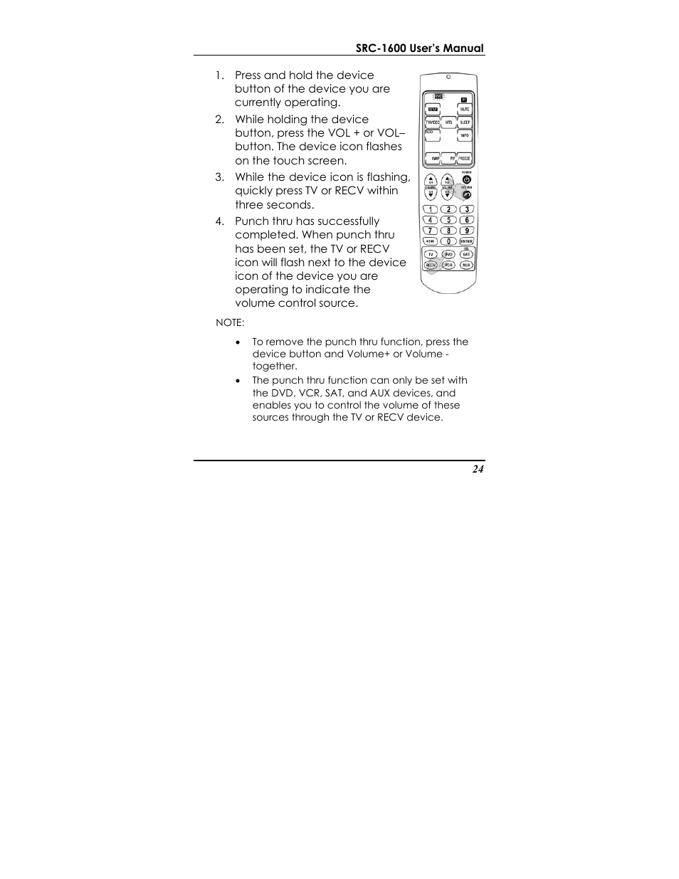 Sunwave Tech. SRC-1600 User Manual | Page 28 / 38