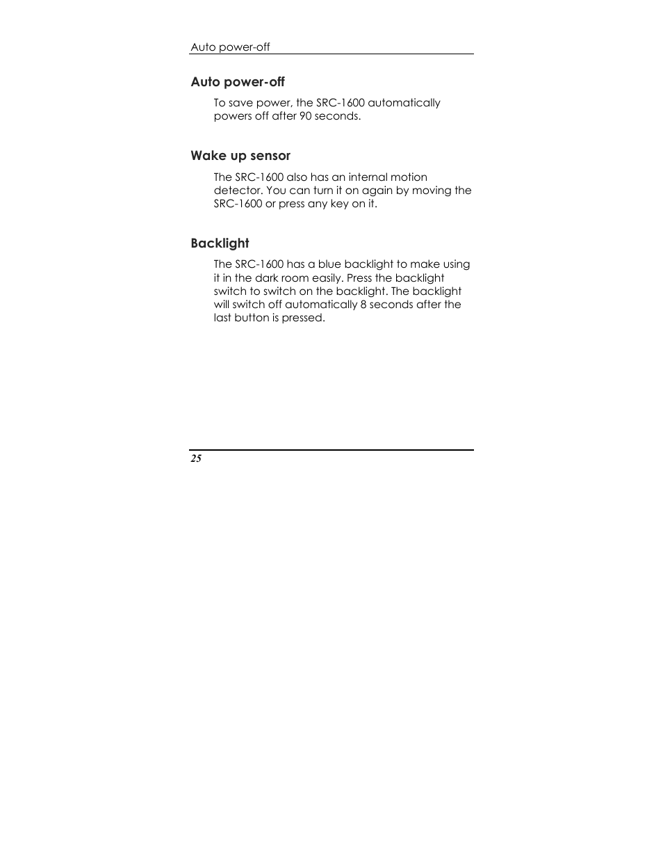 Sunwave Tech. SRC-1600 User Manual | Page 29 / 38