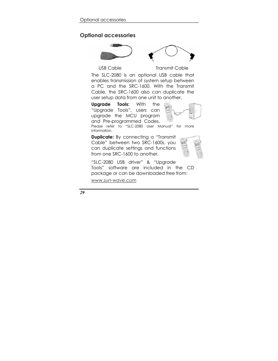 Sunwave Tech. SRC-1600 User Manual | Page 33 / 38