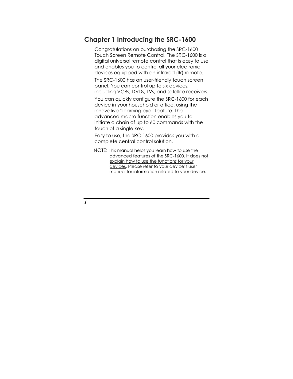 Sunwave Tech. SRC-1600 User Manual | Page 5 / 38