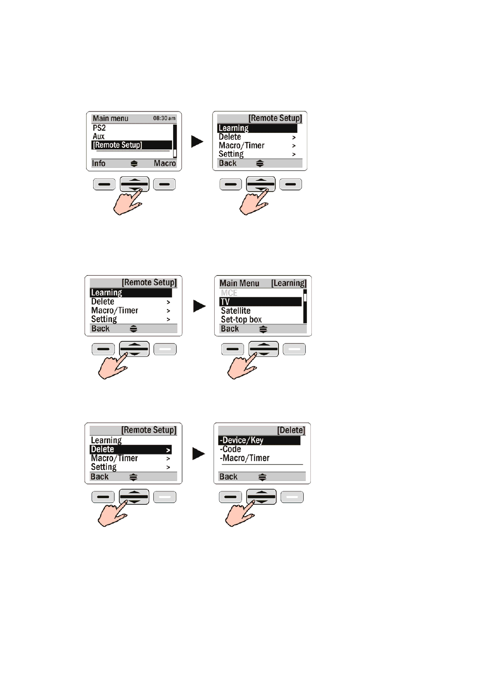 Menu setup | Sunwave Tech. SRC-2200 User Manual | Page 11 / 31