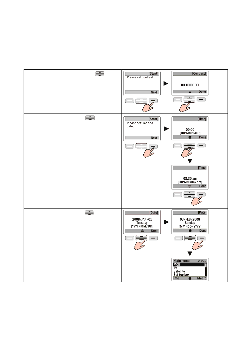 Guide on major setup operations, Start using the src-2200 | Sunwave Tech. SRC-2200 User Manual | Page 9 / 31