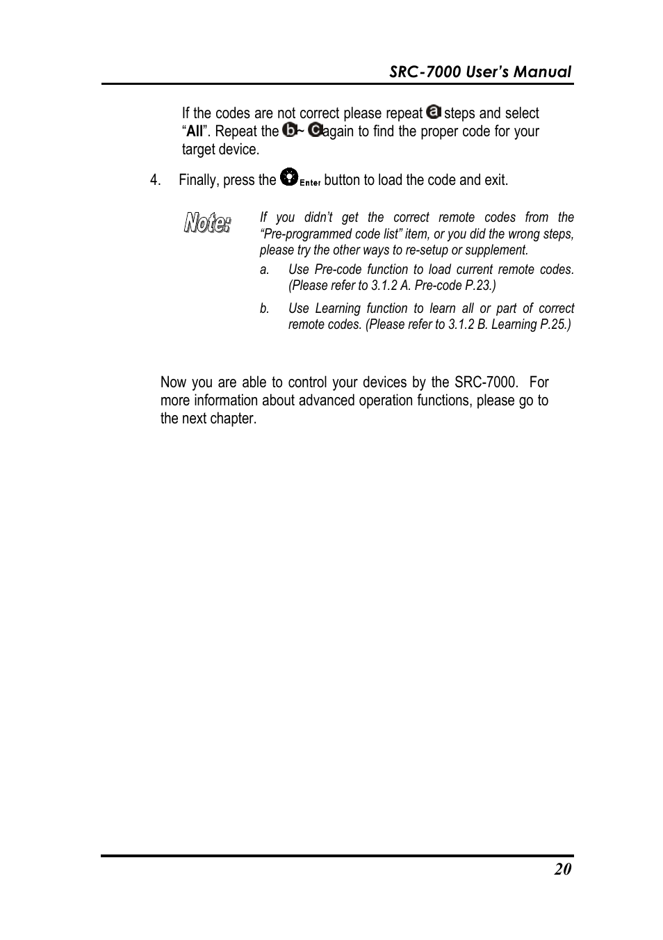 Sunwave Tech. SRC-7000 User Manual | Page 22 / 75