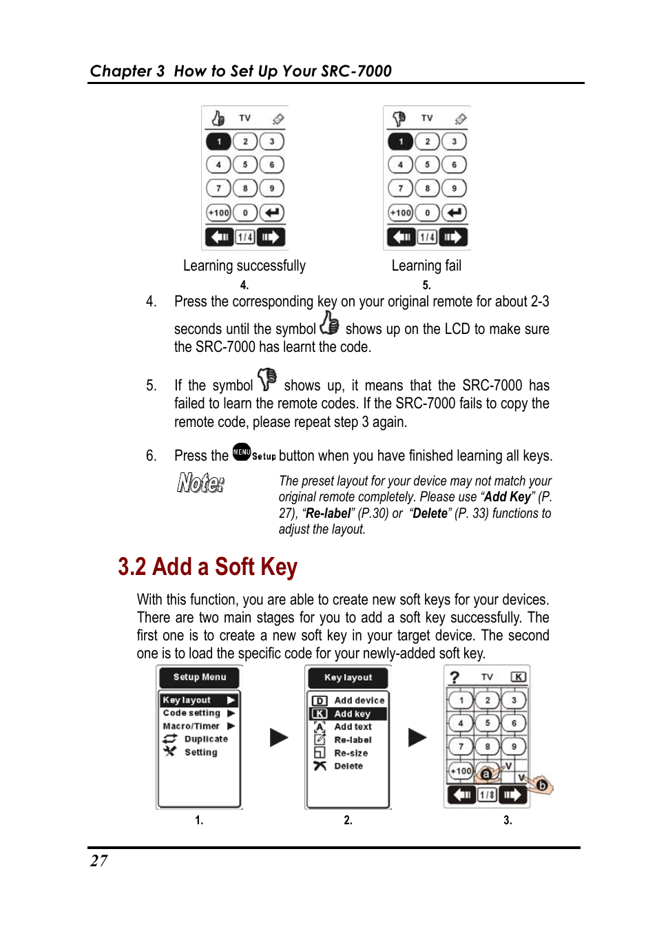 2 add a soft key | Sunwave Tech. SRC-7000 User Manual | Page 29 / 75