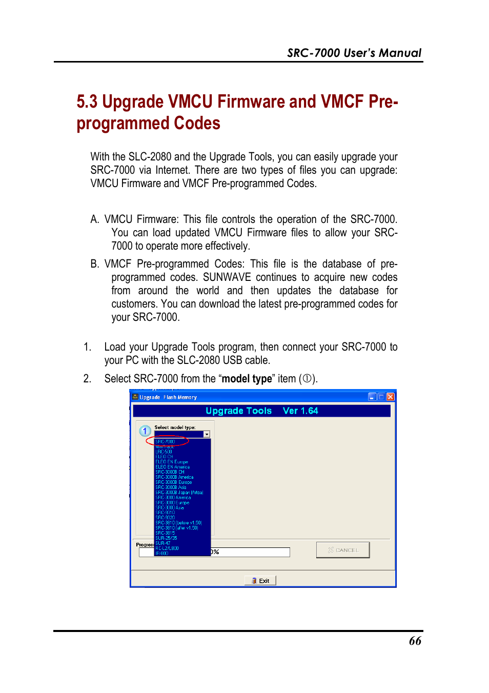 Sunwave Tech. SRC-7000 User Manual | Page 68 / 75