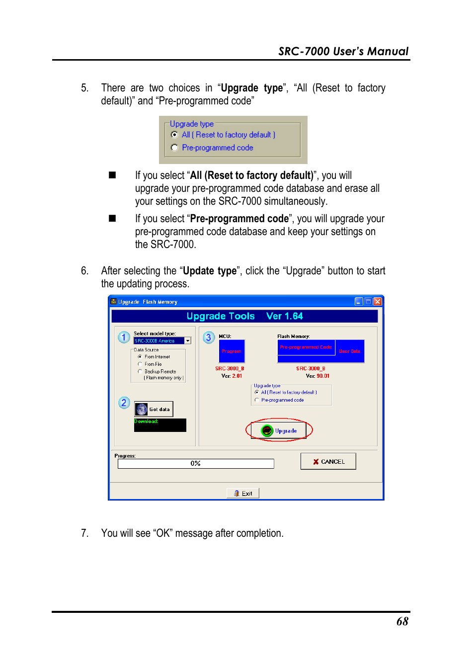 Sunwave Tech. SRC-7000 User Manual | Page 70 / 75