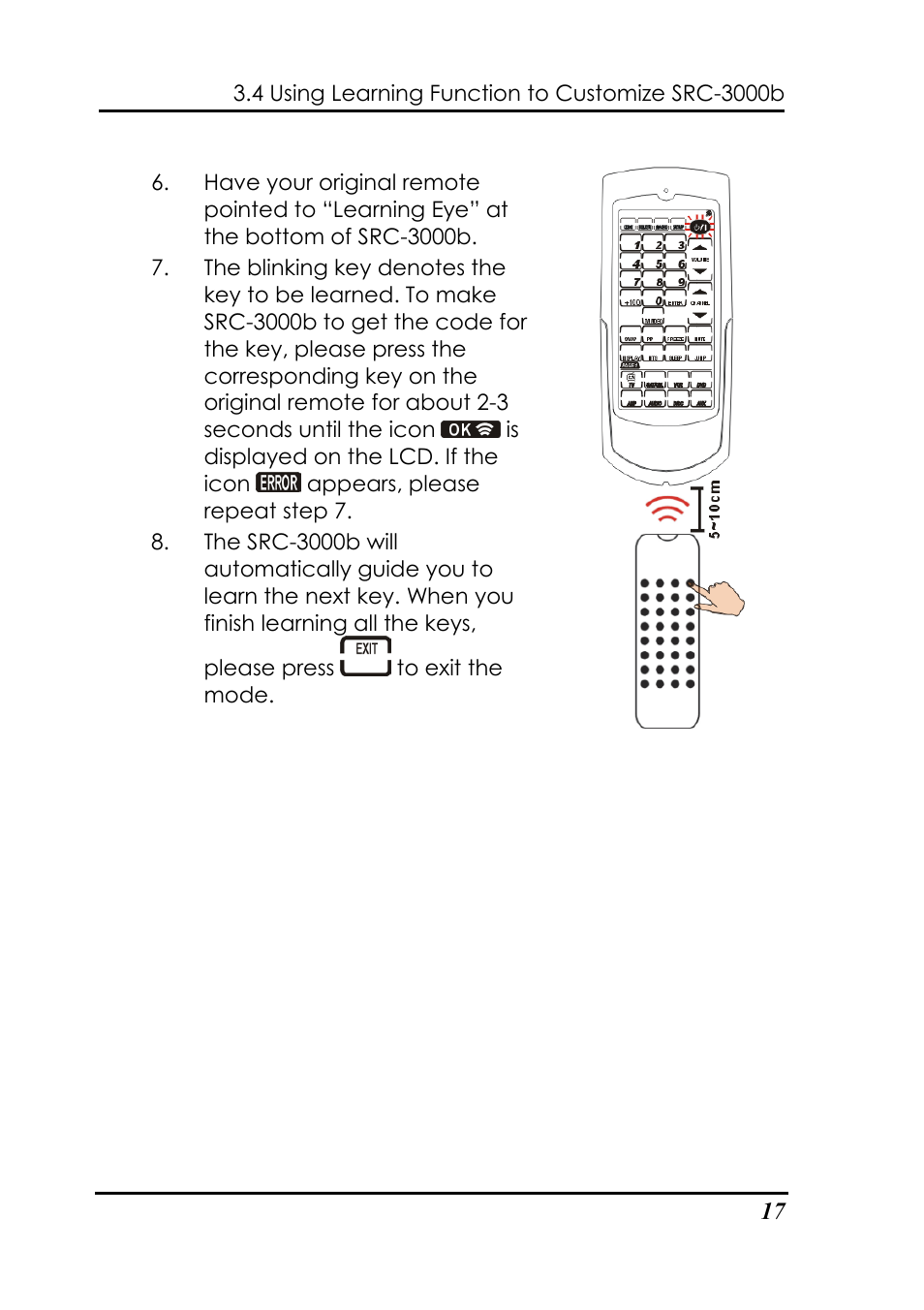 Sunwave Tech. SRC-3000b User Manual | Page 21 / 42