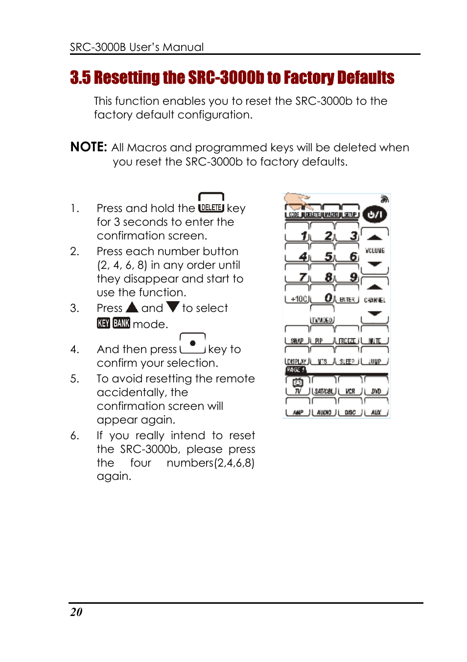 Sunwave Tech. SRC-3000b User Manual | Page 24 / 42
