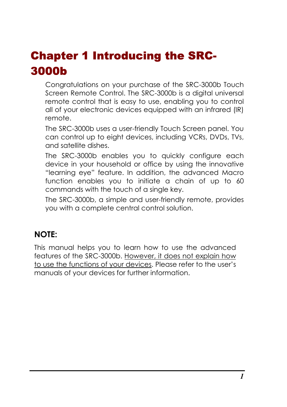 Sunwave Tech. SRC-3000b User Manual | Page 5 / 42