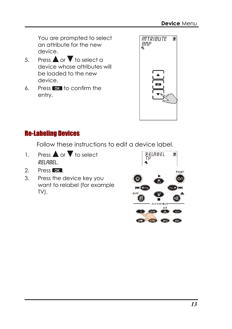 Re-labeling devices | Sunwave Tech. 3815 User Manual | Page 19 / 58
