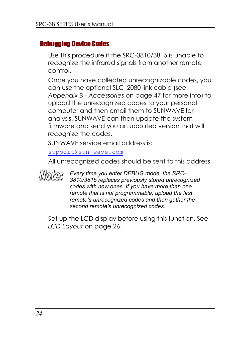 Sunwave Tech. 3815 User Manual | Page 30 / 58