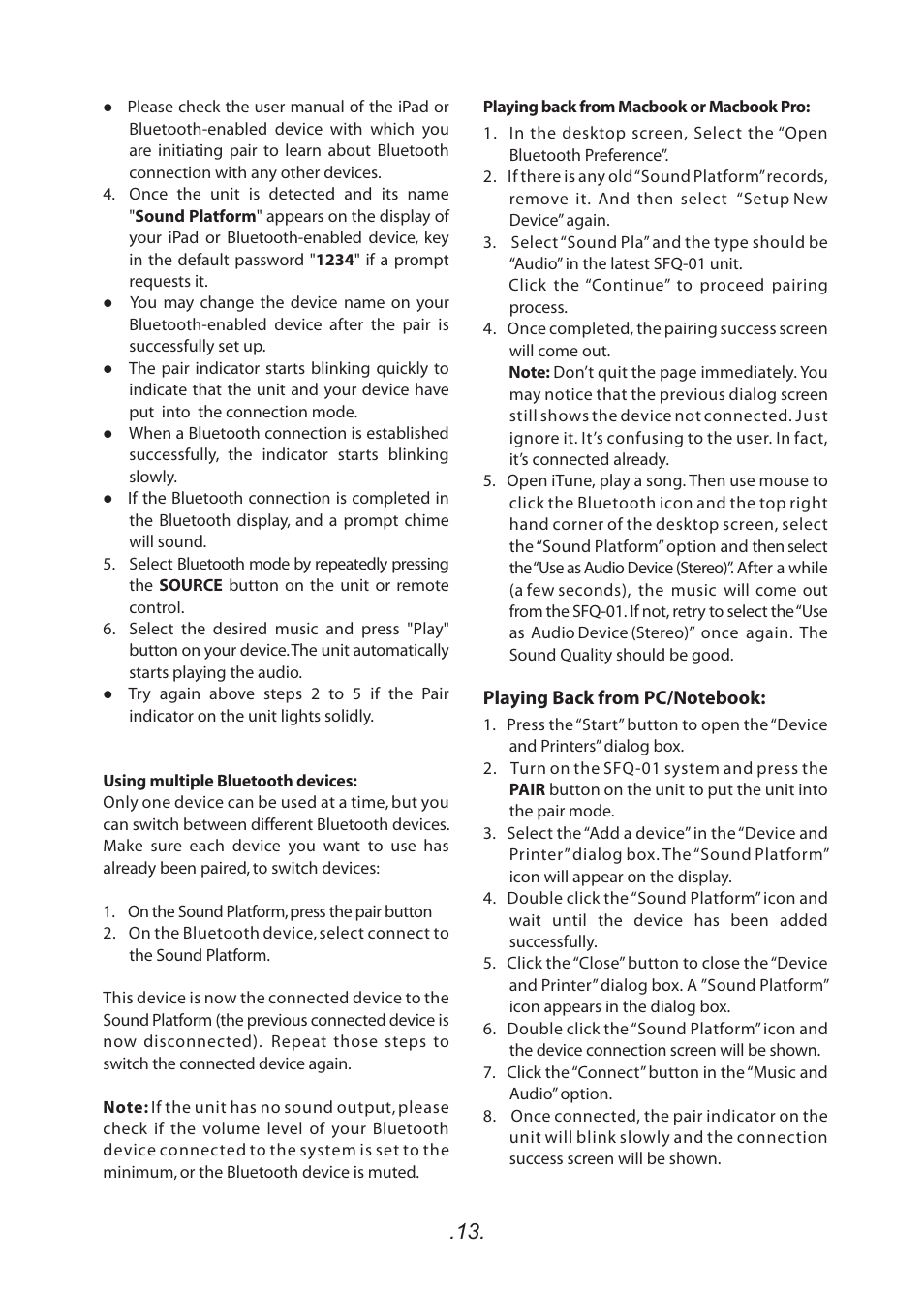 SoundFreaq SFQ-01 User Manual | Page 14 / 20