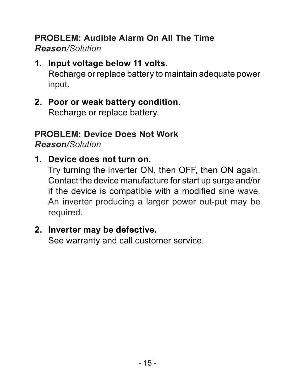 Schumacher PI-1500 User Manual | Page 16 / 18