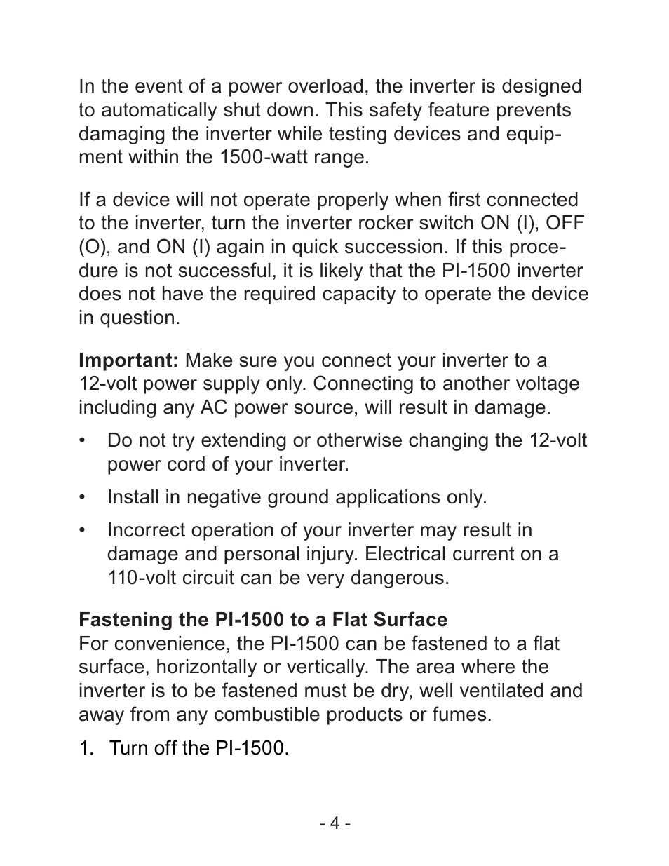 Schumacher PI-1500 User Manual | Page 5 / 18