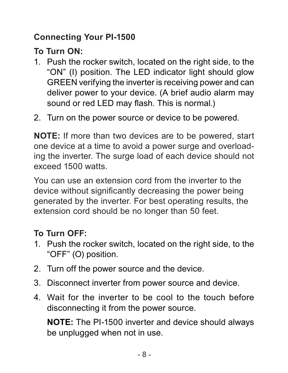 Schumacher PI-1500 User Manual | Page 9 / 18