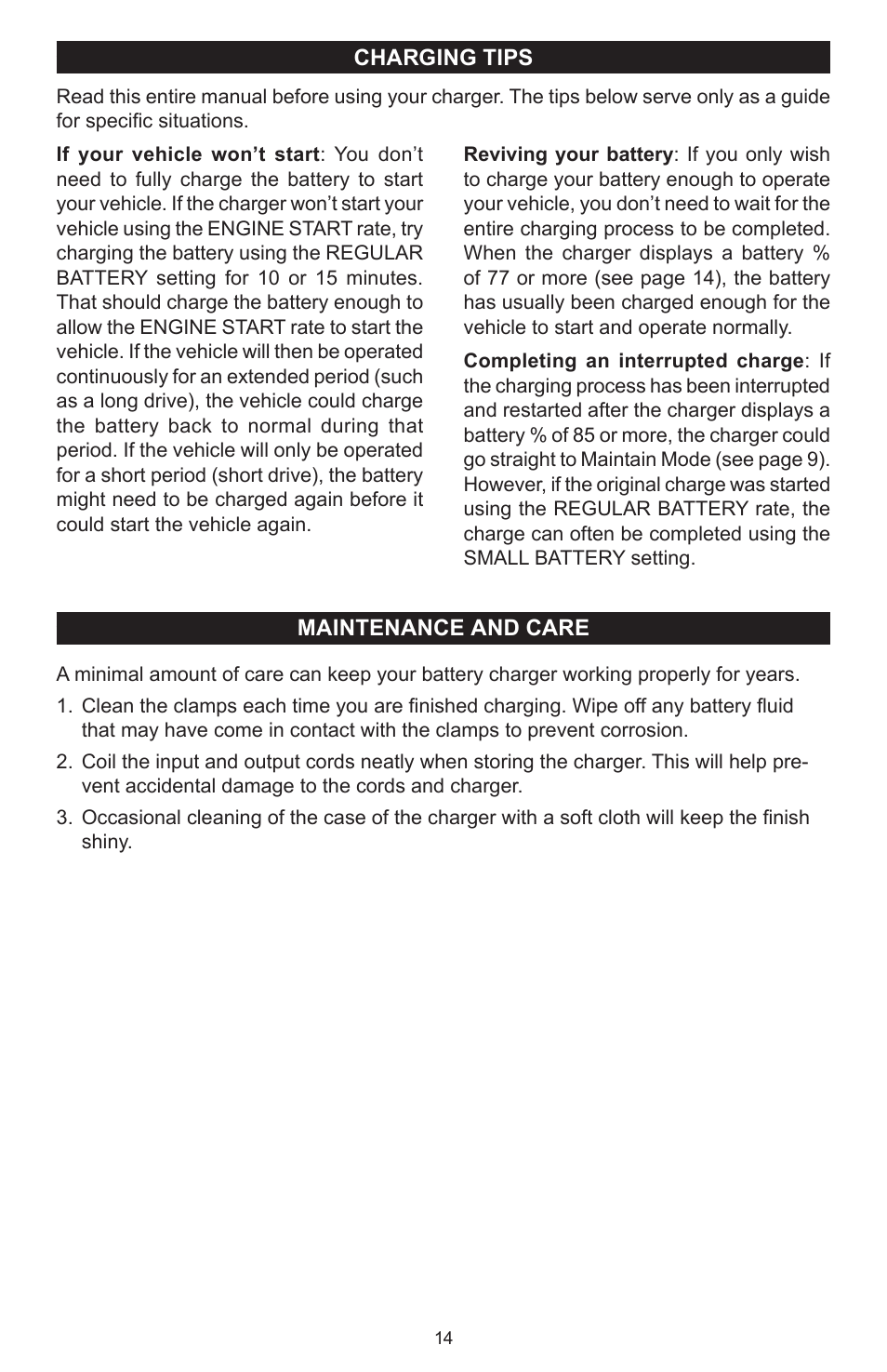 Schumacher SPEED CAHRGE SC-8000A User Manual | Page 14 / 32