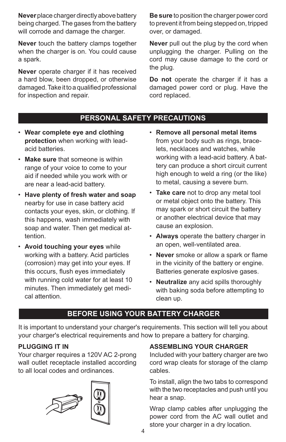 Schumacher SPEED CAHRGE SC-8000A User Manual | Page 4 / 32