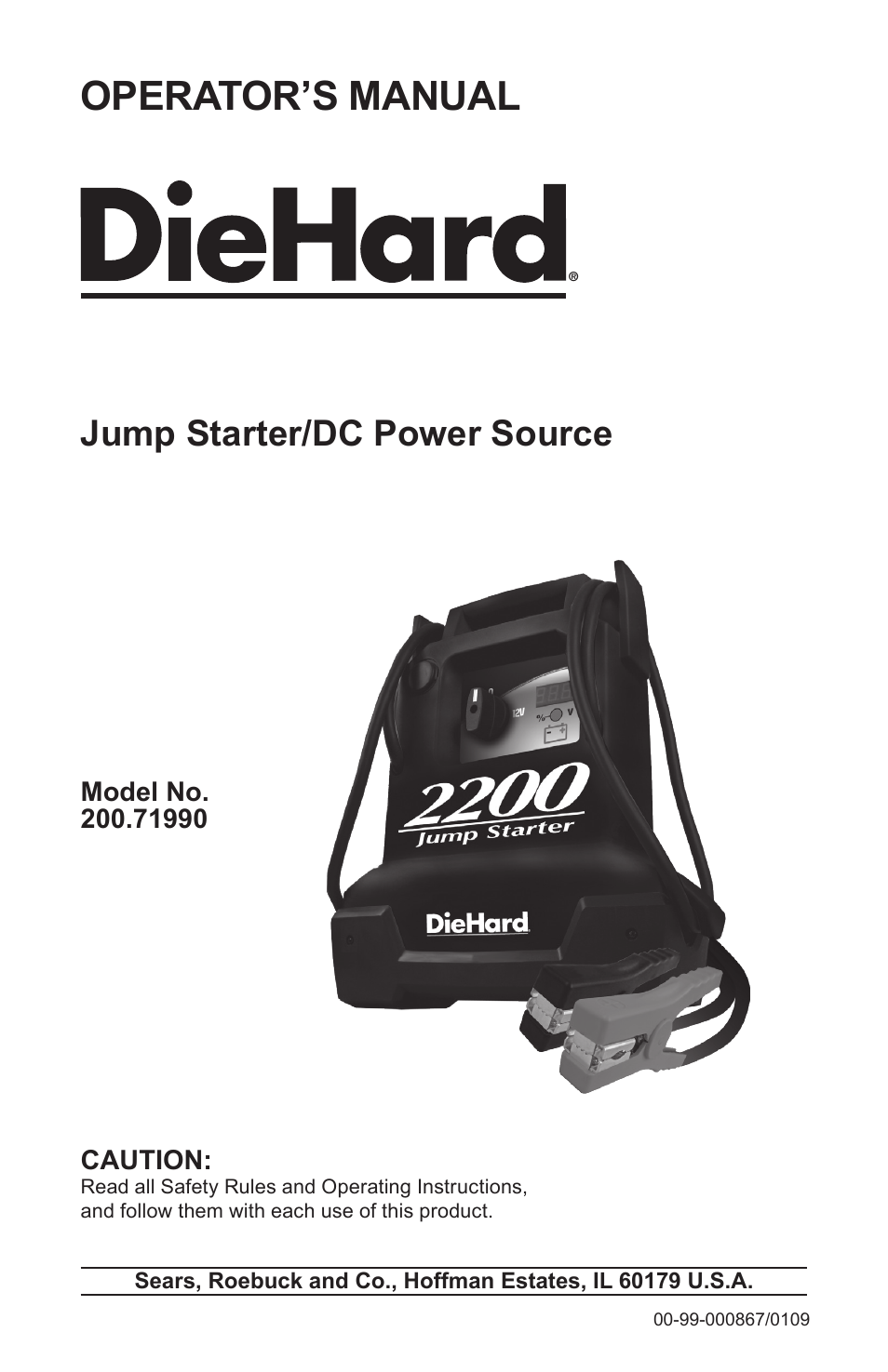 Schumacher DieHard 00-99-000867-0109 User Manual | 8 pages