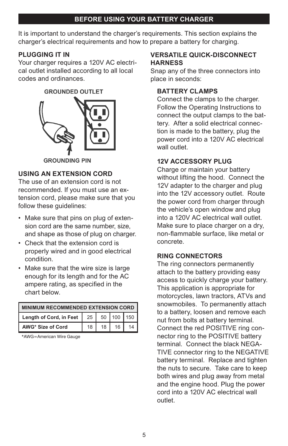 Schumacher SPEEDCHARGE 300A User Manual | Page 5 / 10