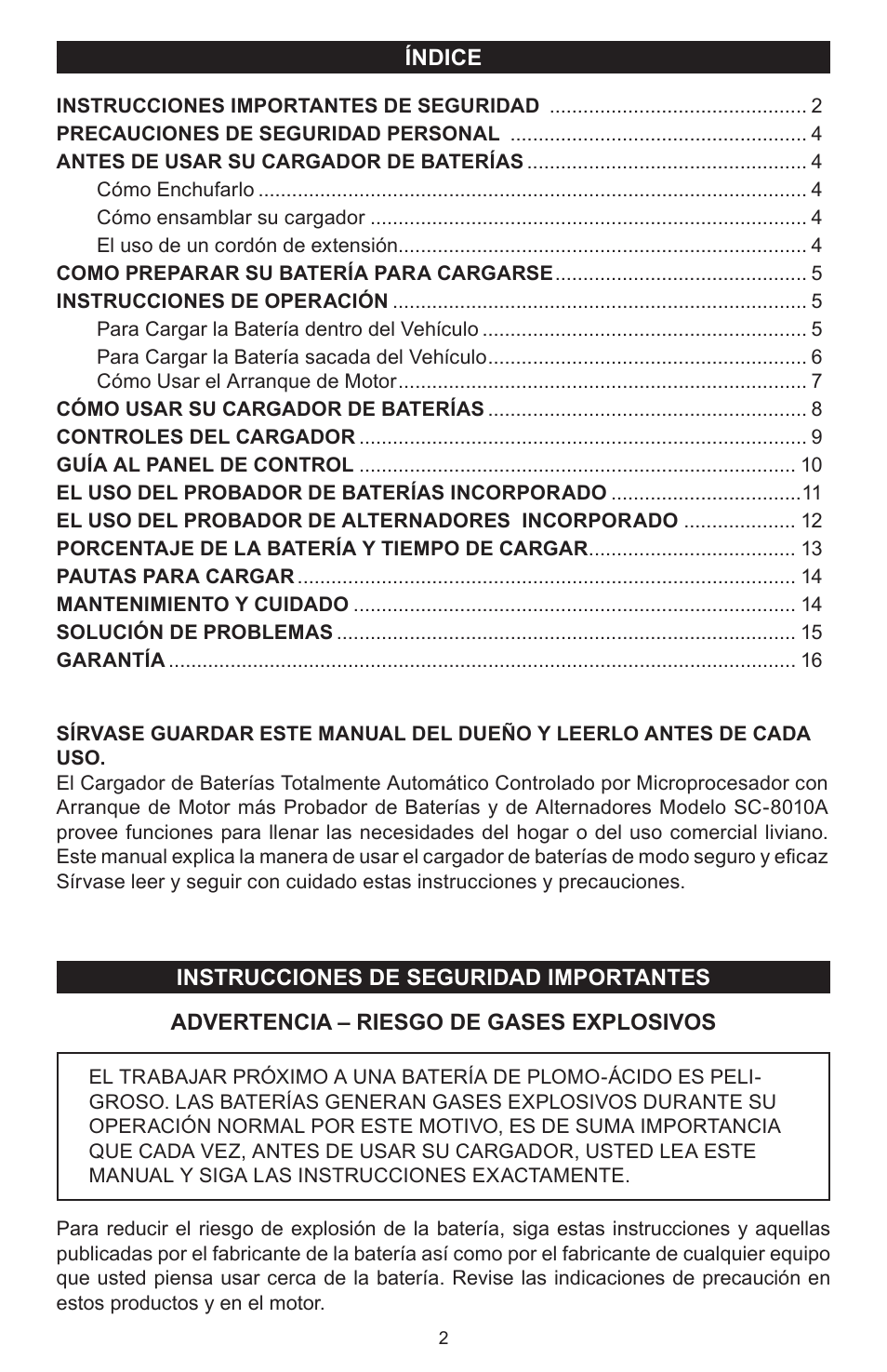 Schumacher SC-8010A User Manual | Page 18 / 32