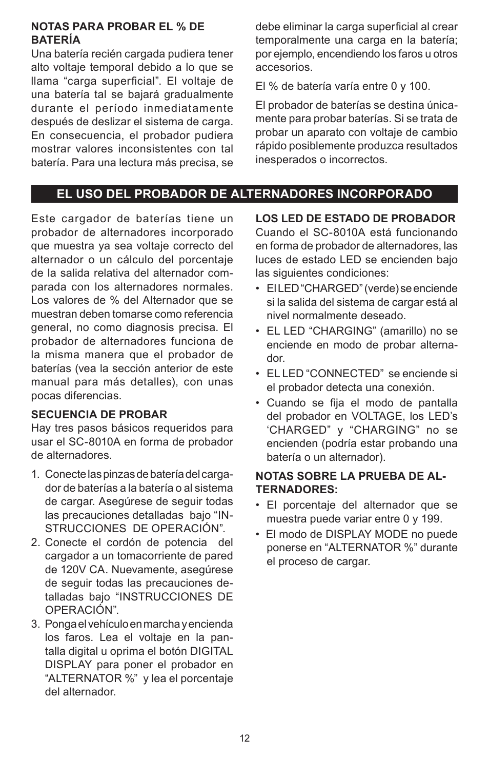 Schumacher SC-8010A User Manual | Page 28 / 32