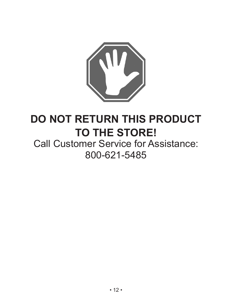 Do not return this product to the store | Schumacher XI41DU User Manual | Page 15 / 32